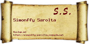 Simonffy Sarolta névjegykártya