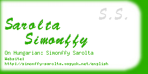 sarolta simonffy business card
